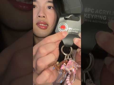 ASMR selling you keychains 🦘 (short version) #asmr #softspoken #softspokenasmr