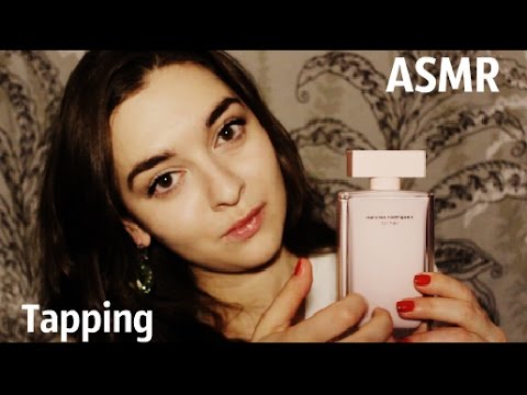 ASMR TAPPING//WHISPERING//My perfume collection