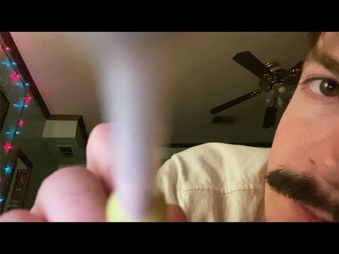 [LOFI ASMR] Poking Your Face with Clay Tools | Lens Tapping, Tracing | Visual ASMR Triggers