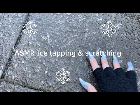 ASMR tapping & scratching on ice❄️ | Lofi | No talking