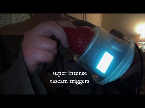 asmr intense tascam mic triggers ~ pencils, mic touching, scratching, squishies, tweezers + more! 