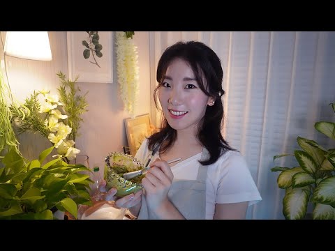 ASMR Facial Treatment for Cool Summer Night 🧊 ‍🌿 : ) Rain sounds