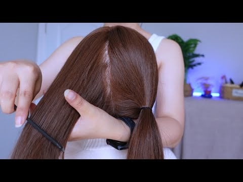 Hair ASMR No Talking Scalp Massage with Scratching Hair Sounds Tingles for Sleep