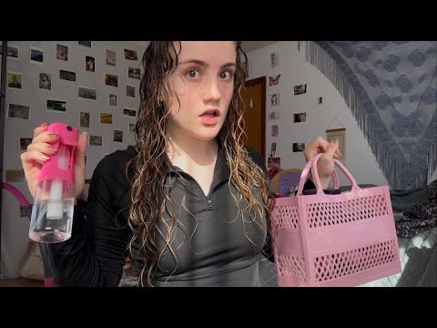 asmr curly hair routine (another day in boston… come hang out)
