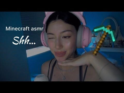 ASMR Minecraft, Rambles, and Vibes (keyboard sounds, clicking, tongue clicking, whispering)
