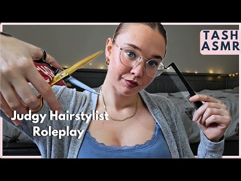 ASMR Judgy Hairstylist Roleplay (Realistic Haircut)