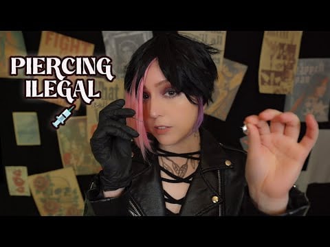 ⭐ASMR PIERCING clandestino (Parte 2) 💉 Roleplay en español