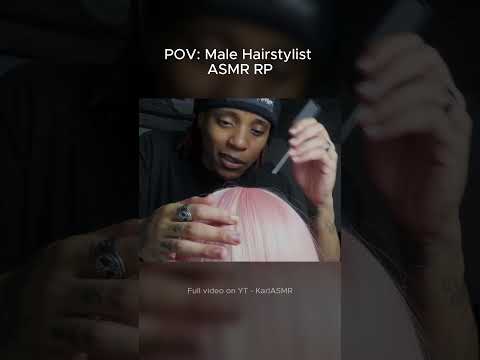 Male Hairstylist ASMR Roleplay  #asmr #asmrmakeup #asmrrp #triggersforsleep