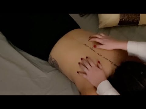 ASMR - Back Tickling & Light Back Massage w/ Peppermint Oil - No Talking