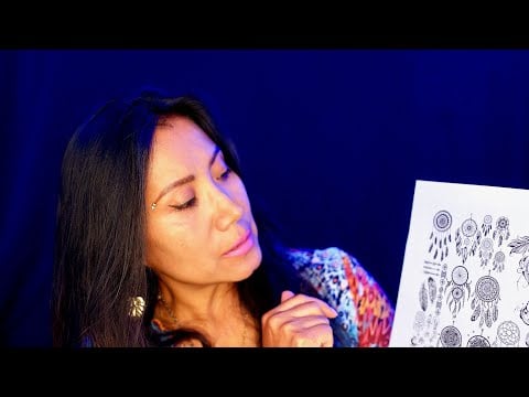 ASMR close-up with personal attention & whispering as I apply your own henna art 💆🏻‍♀️