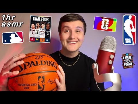 1hr ASMR | Whispering All About Sports Until You SLEEP 😴🏀 (March Madness, MLB, NBA)