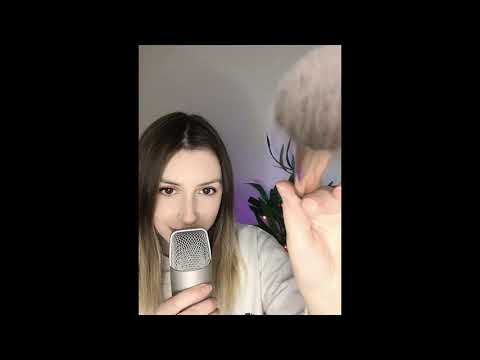 ASMR | 1 minute face brushing | Brushing away that negative energy | #Shorts