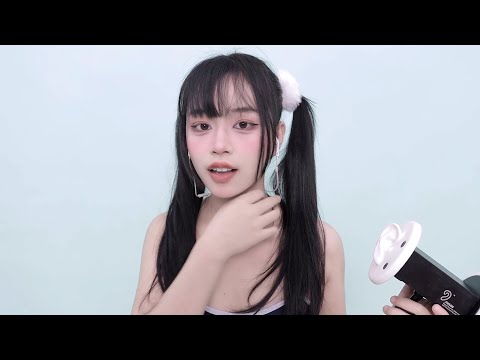 🥰晓美 Xiao Mei ASMR  舔耳口腔音喘息 Ear Licking  Licking And Eating Ear Licking