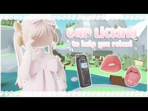꒰ roblox asmr 🌸꒱ tingly ear licking to relax to ♡ tascam ear-to-ear licking