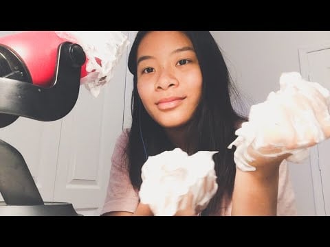 ASMR Shaving Cream on the Microphone