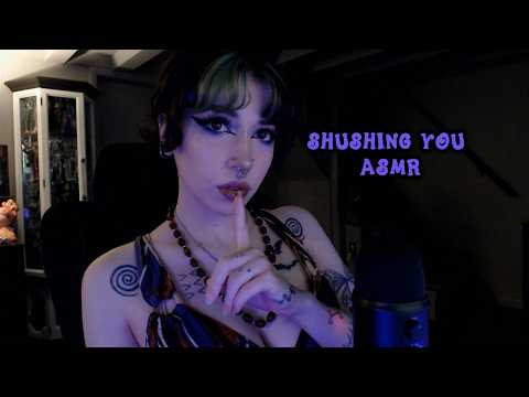 ASMR Shushing You to Sleep | Tapping, Rambling, Close Up Whispering