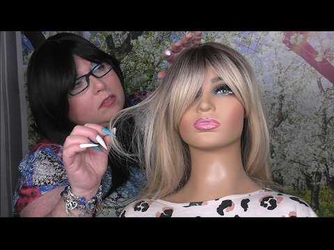 ASMR Light Touches, Almost Touching, Hair Play, Hair Fixing, Micro Attention, Mannequin Tapping