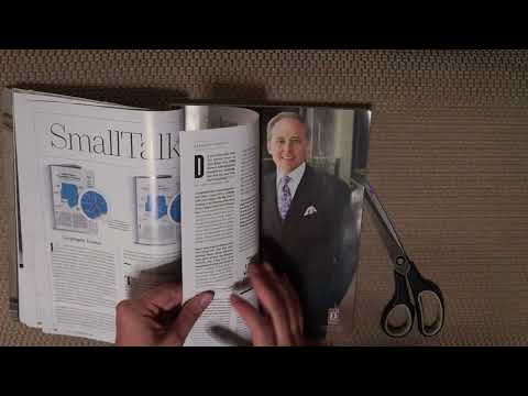 ASMR cutting things out of magazines (paper sounds) (no talking)