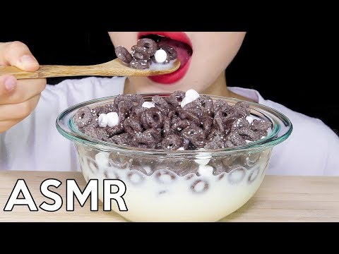 ASMR OREO O's CEREAL w/ Marshmallows 오레오오즈 리얼사운드 먹방 Eating Sounds