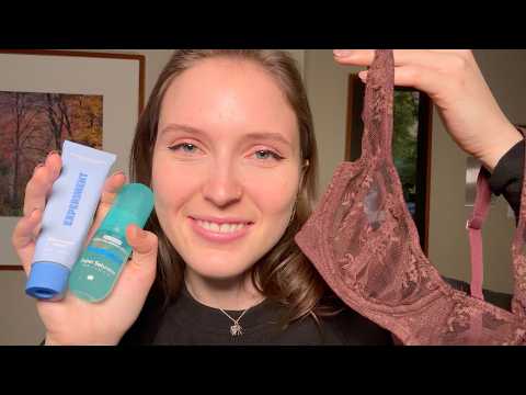 ASMR Skincare + Lingerie Haul 🛍️