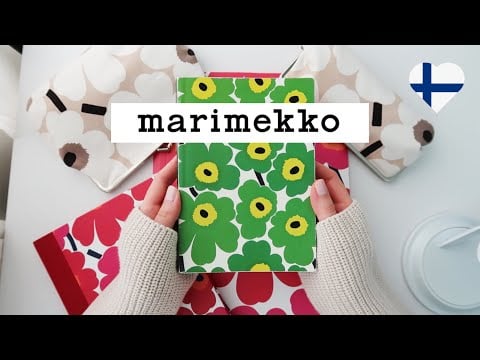 ASMR suomi - Marimekko koulutarvikkeet esittely 🇫🇮 Finnish design, polyglot speaking Finnish