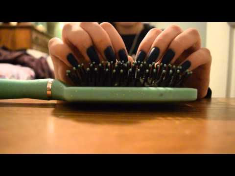 ASMR | Hairbrush Tapping { Bristle noises,long nails}