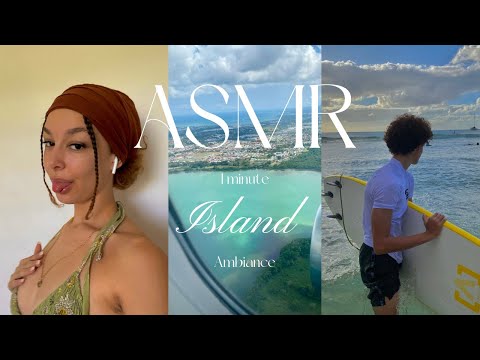 ASMR 60-Second Tropical Dream | Ocean & Rainforest Waterfall Sounds in Guadeloupe
