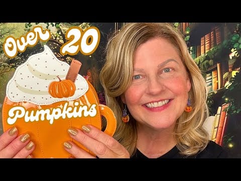 ASMR | Over 20 Tingly Pumpkin Triggers!! | Fabric, Wood, Plastic, Bead, Rock, & Coaster Tapping 🎃✨