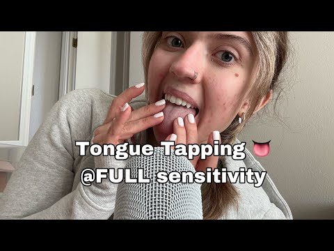 ASMR| High Sensitivity Tongue Tapping, Teeth Tapping & Collarbone Tapping