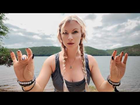 ASMR Negative Energy Clearing, Reiki Plucking, hand movements Outdoors