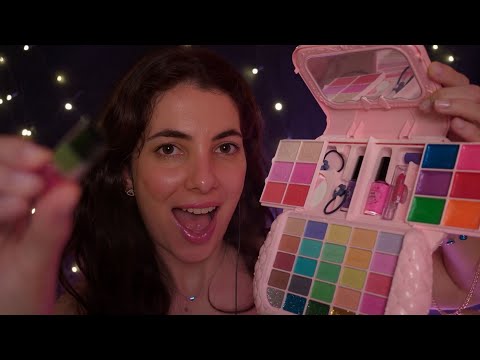 ASMR Te Maquiando com Make de Criança 🧸 Relaxamento Profundo