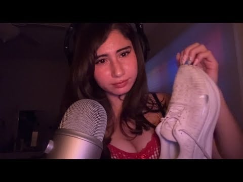 ASMR ~ Chaotic shoe tapping / scratching and inaudible whispers + more 👟 (Custom 🌷)