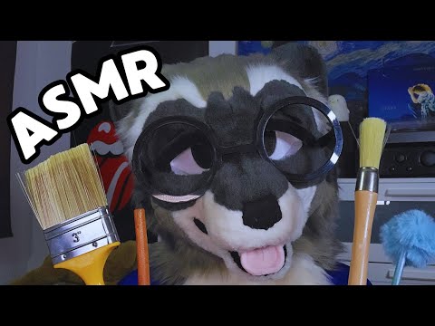 [Furry ASMR] Tracing Your Face with My Paws and Random Things 🤍 | Fursuit Tingles | Relax and Sleep