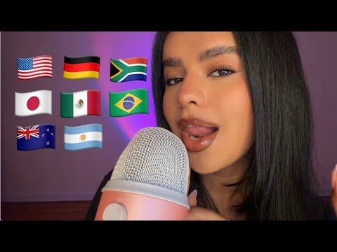 ASMR~you can ONLY sleep if I say your country 😴🌏(tracing, mouth sounds & whispers) 