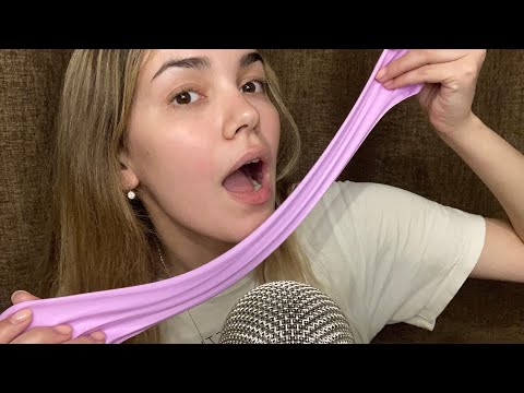 АСМР Слайм 🌈 Антистресс, Липкие Звуки ✨ ASMR Slime Sound,  Slime on the Mic