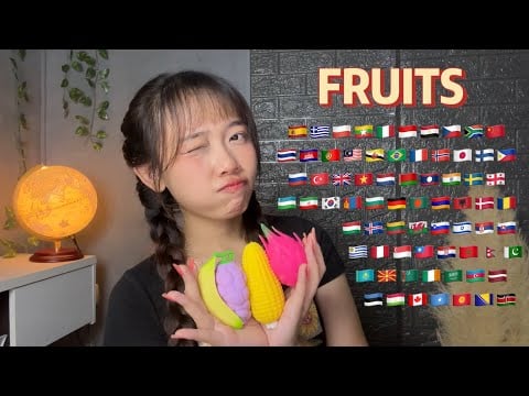 ASMR Fruits Name in 70 Different Languages (2 hours for sleep)