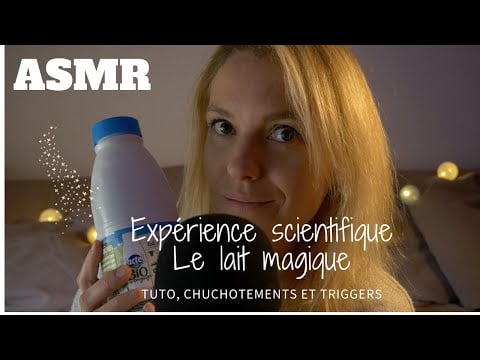 ASMR FR 🧪 Tuto expérience scientifique, le lait magique (vidéo multidéclencheurs)