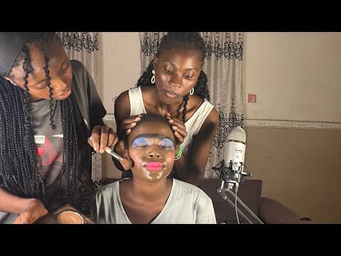 ASMR HALLOWEEN MAKEUP APPLICATION, SCALP SCRATCHING, EAR CLEANING, BACK SCRATCHING, GUM CHEWING