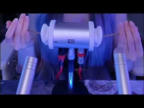 Cleaning Your Ears with Feather, Cotton,Puff & Tuning Fork Sounds | Deep ASMR for Sleep (No Talking)