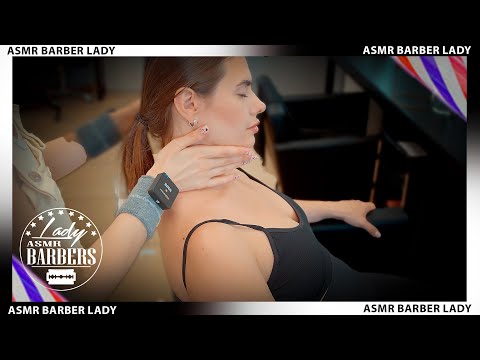 💈 ASMR Barber Massage for a Graceful Model by Barber Lady Angelica