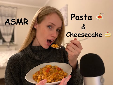 ASMR Pasta & Cheesecake 🍝 🍰