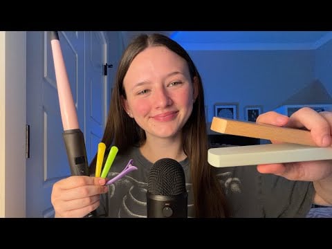 ASMR Clipping, Curling, And Straightening Your Hair! 😌