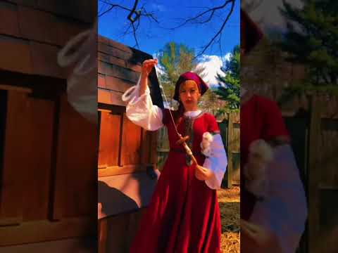 ASMR 15th century farm house chores under a blue sky 🌿🦚
