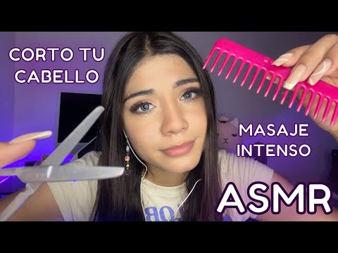 ASMR ESPAÑOL / TE HAGO UN CORTE DE CABELLO INTENSO / Masaje CAPILAR relajante