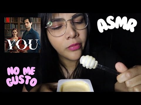 ASMR comiendo natilla con paleta de vidrio y hablando de mi opinión YOU temporada 5