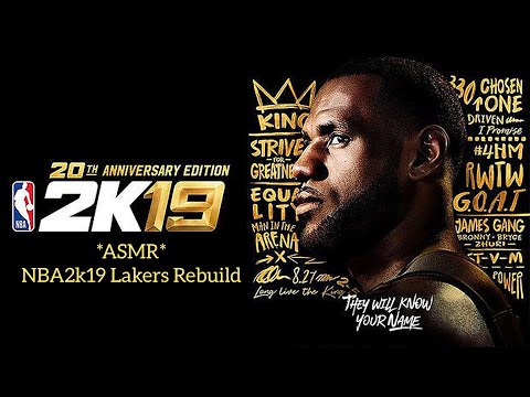 *ASMR* NBA2k19 Lakers Rebuild! (Gameplay, Whispering, Controller Sounds)