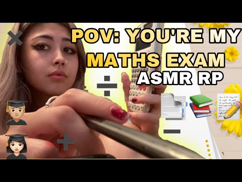 POV: YOU’RE MY MATHS EXAM ASMR RP 📚📑🤓 // fast & aggressive, writing on screen, Lofi…