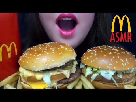 ASMR McDonald’s BIG MAC, McChicken, FRIES, & Coke 🍔 [Eating Sounds]