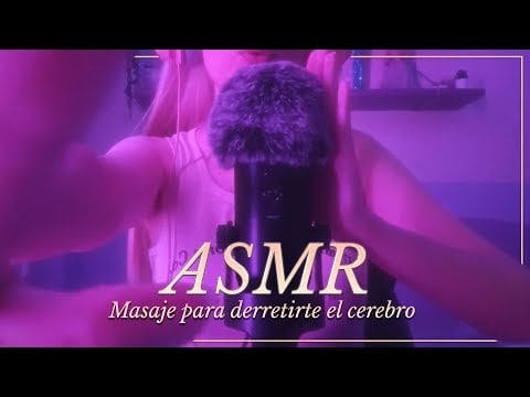 ASMR ✧  Te derrito el cerebro con este masaje craneal 🧠✨ [binaural, visual, susurros, fluffy + foam]