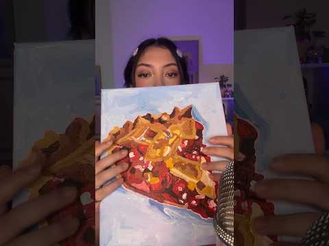 Piece of pie painting! Canvas tapping #asmr